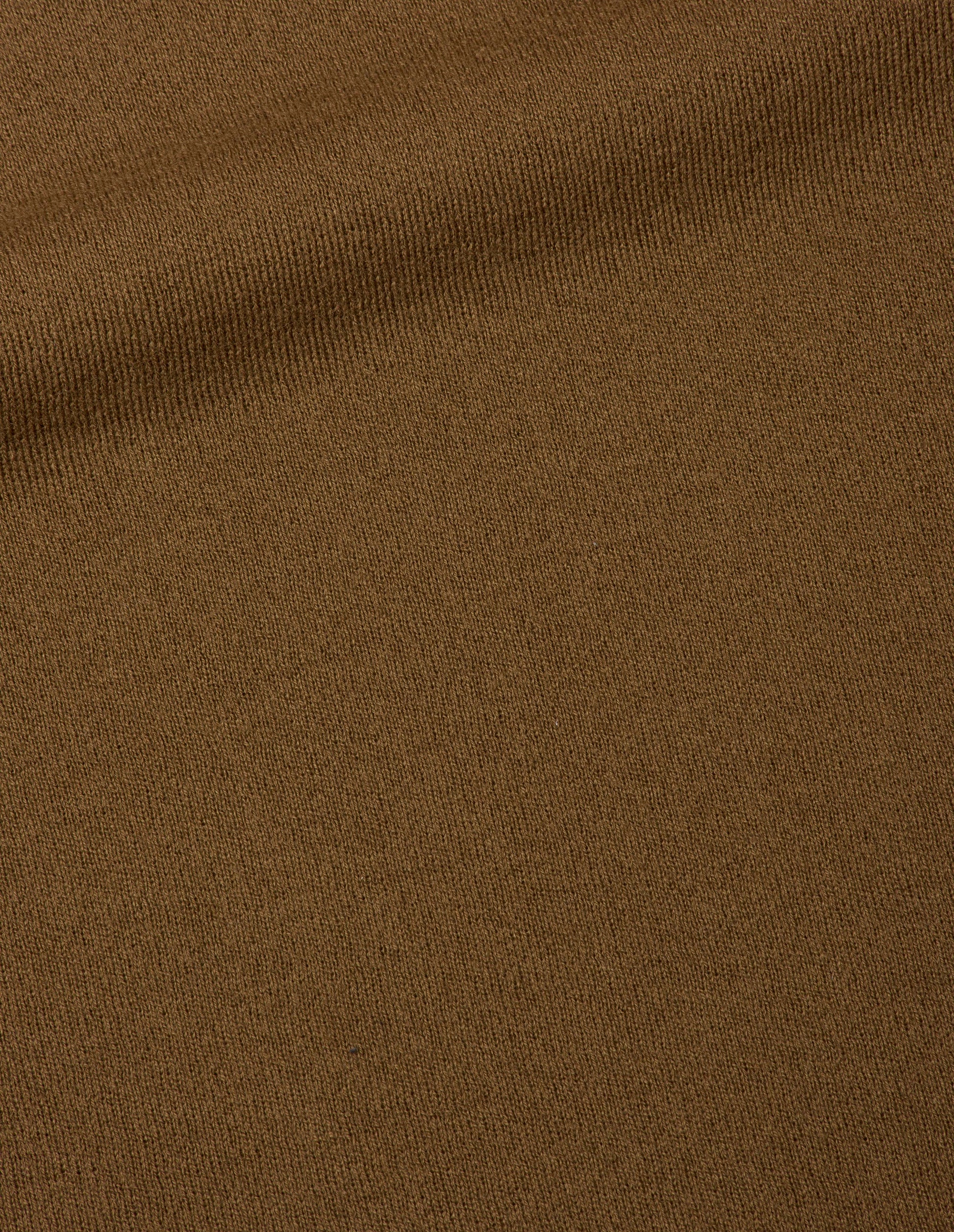 Brown fine merino wool wide neck sweatshirt, fabric swatch.