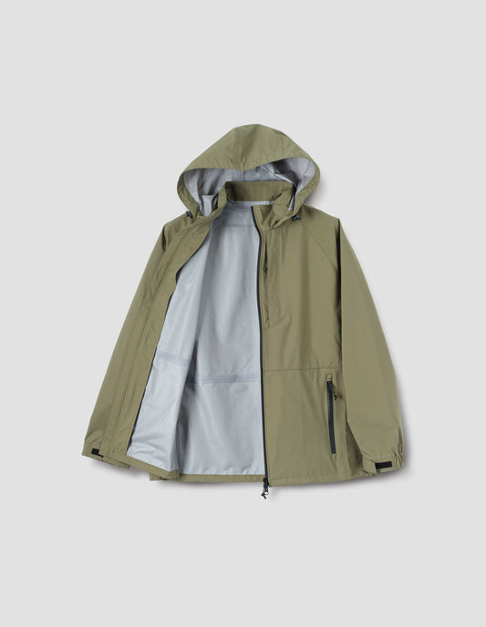 MIZUNO RAIN JACKET | NYLON POPLIN | LIGHT KHAKI