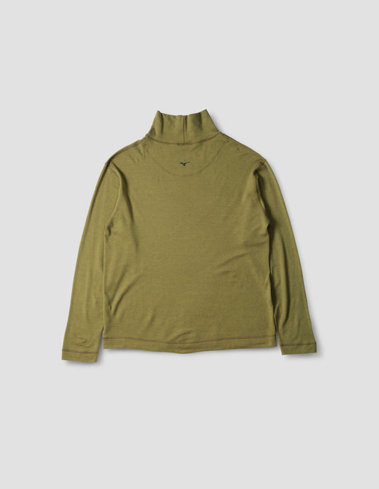 MIZUNO THERMAL FUNNEL NECK | BREATH THERMO WOOL JERSEY | OCHRE