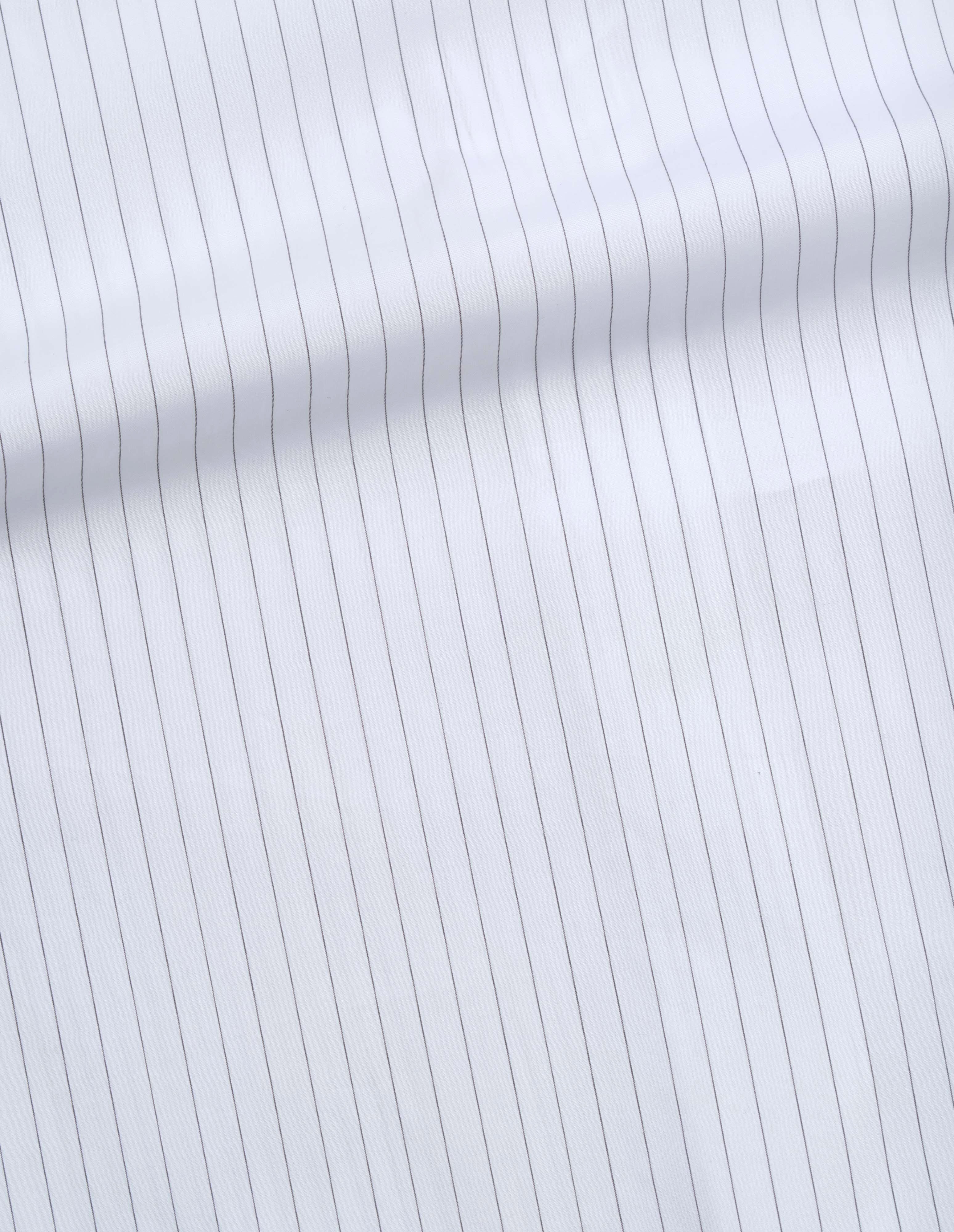White and grey fine cotton stripe Basic Shirt | Margaret Howell
