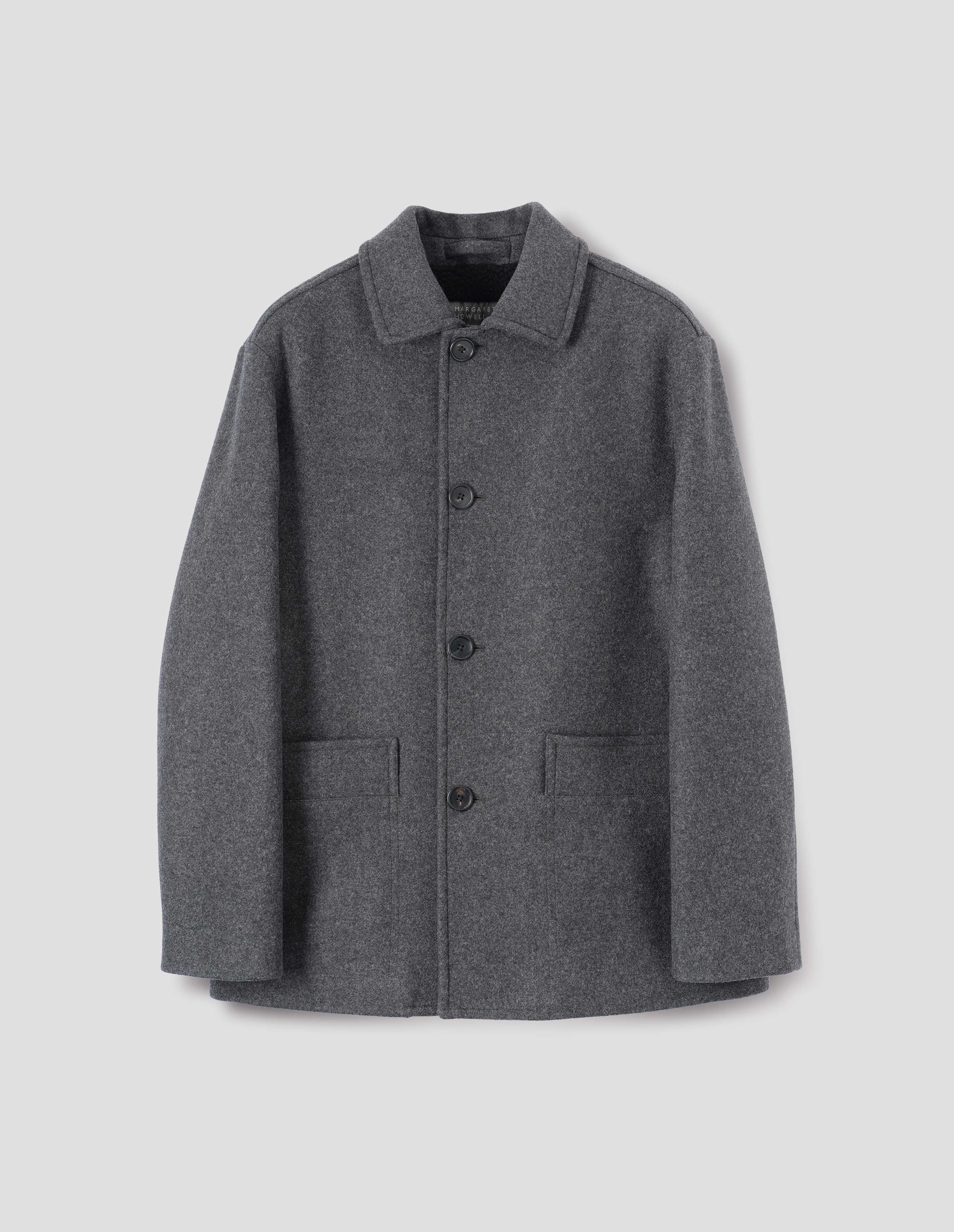 Charcoal firm wool melton Car Coat | Margaret Howell