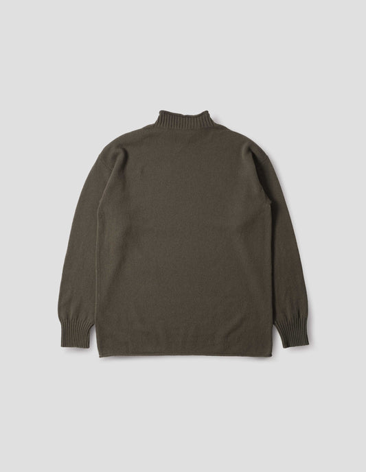 CLASSIC GUERNSEY | IRREGULAR SPUN WOOL | KHAKI