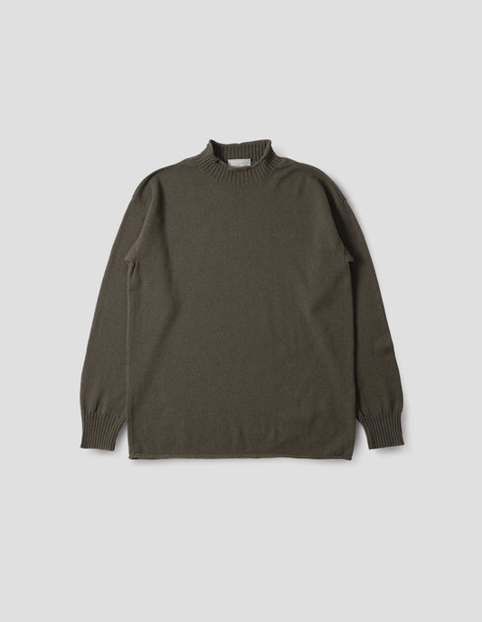 CLASSIC GUERNSEY | IRREGULAR SPUN WOOL | KHAKI