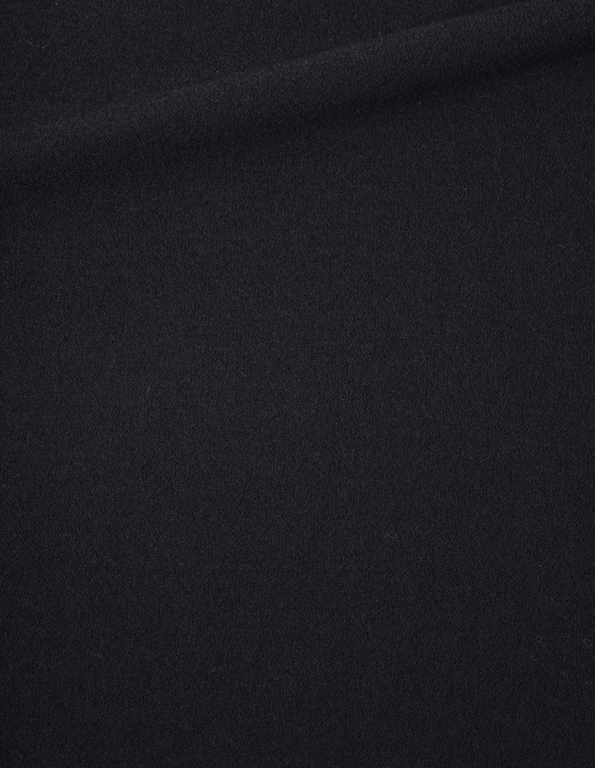 Black fine felted merino jumper fabric swatch.