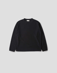FELTED CREW NECK | FINE FELTED MERINO | BLACK