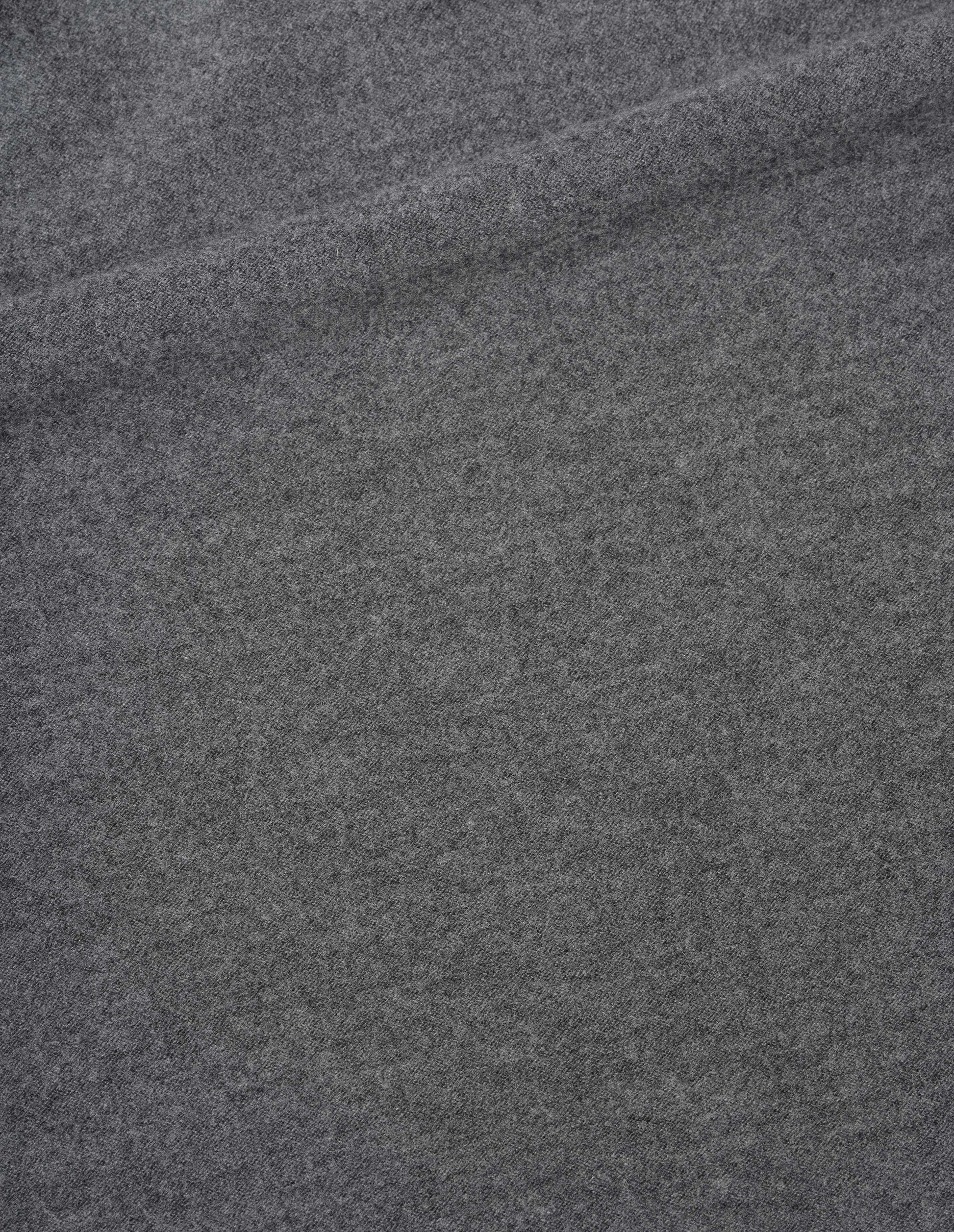 Grey fine felted merino jumper fabric swatch.