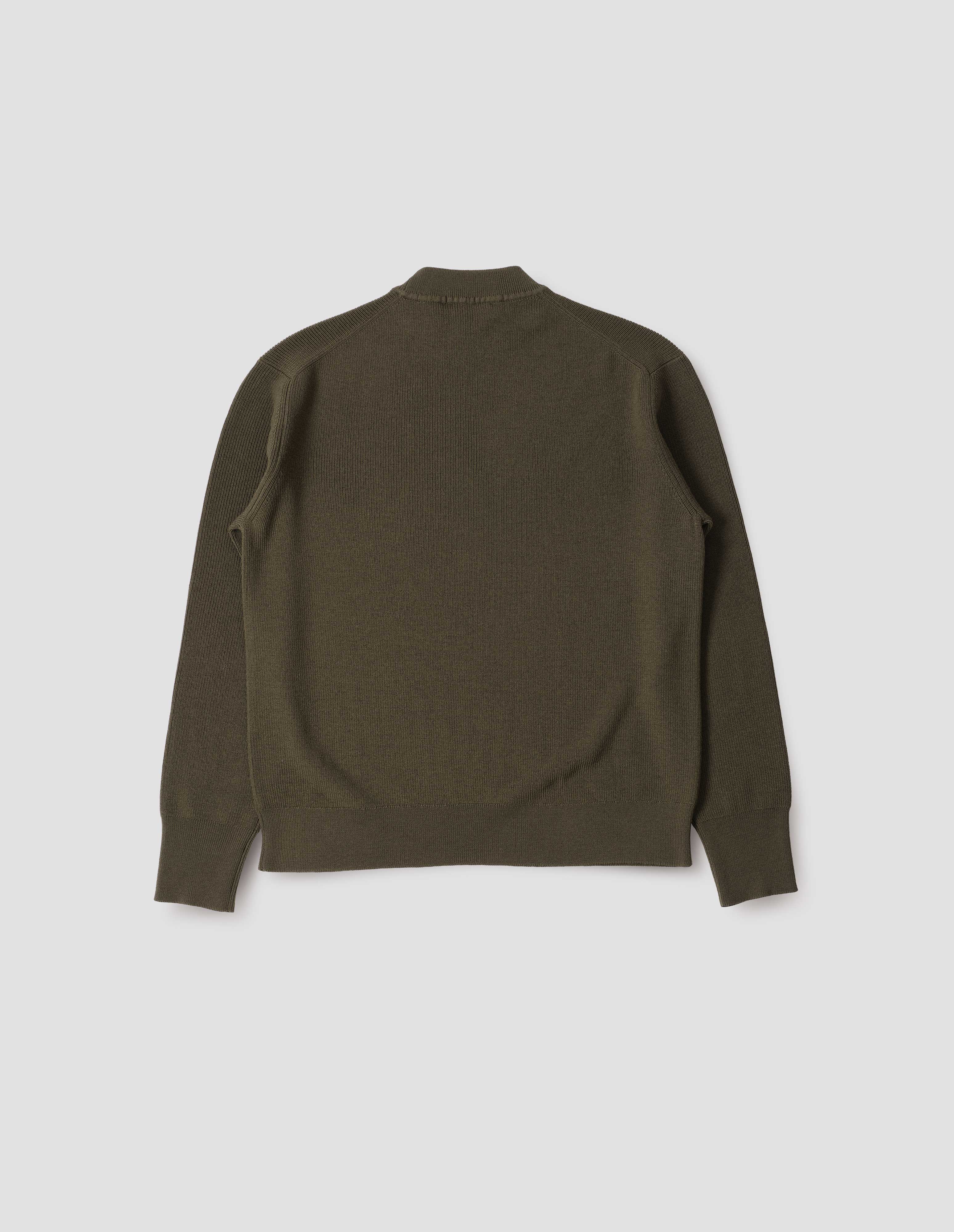 トップス MARGARET HOWELL FINE MERINO WOOL Khaki merino wool Fine Rib Crew | Margaret Howell