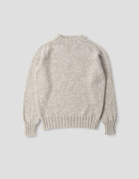 MHL. CHUNKY SEAMLESS CREW NECK | RUSTIC WOOL | NATURAL