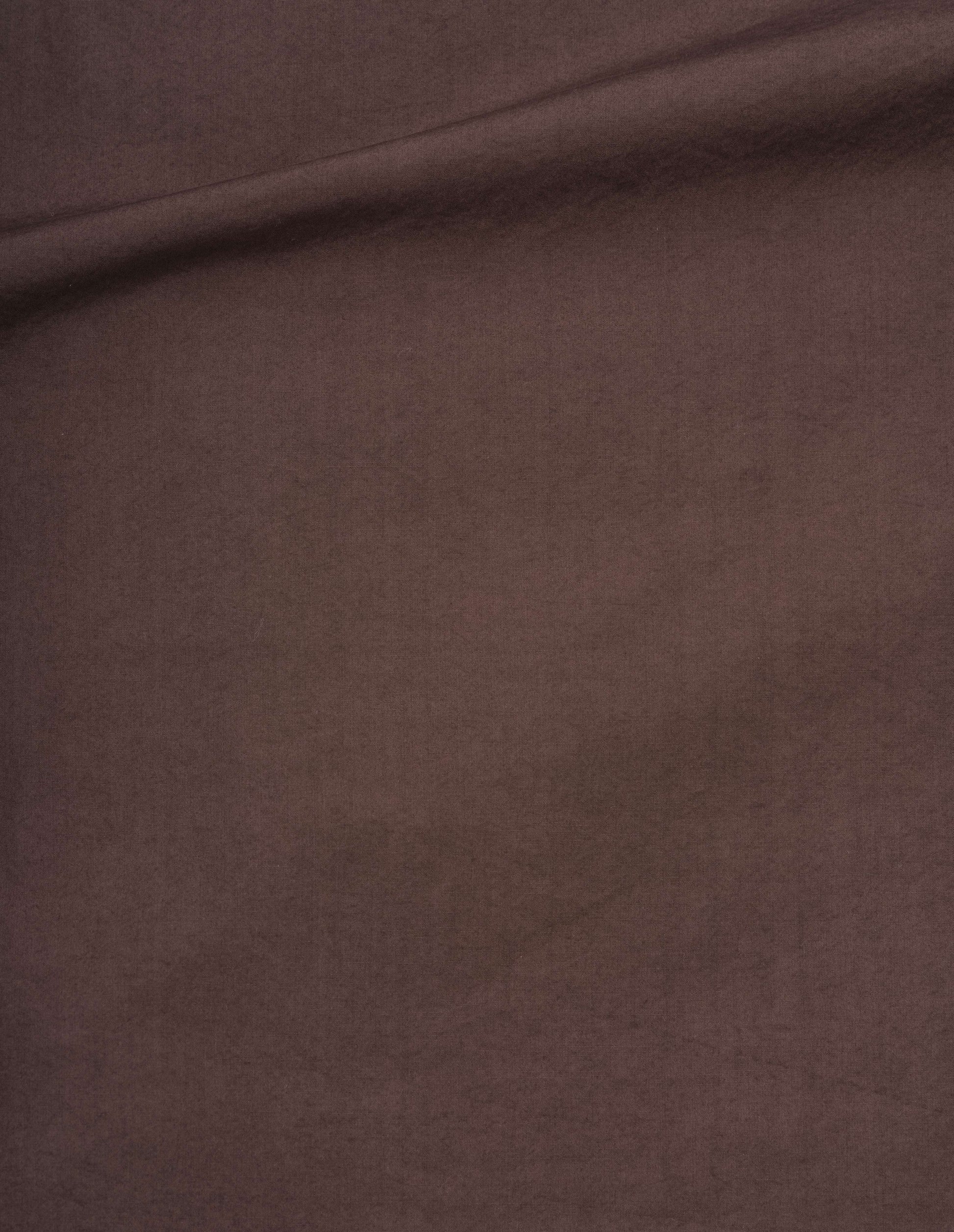 Brownish red compact cotton poplin shirt, fabric swatch.