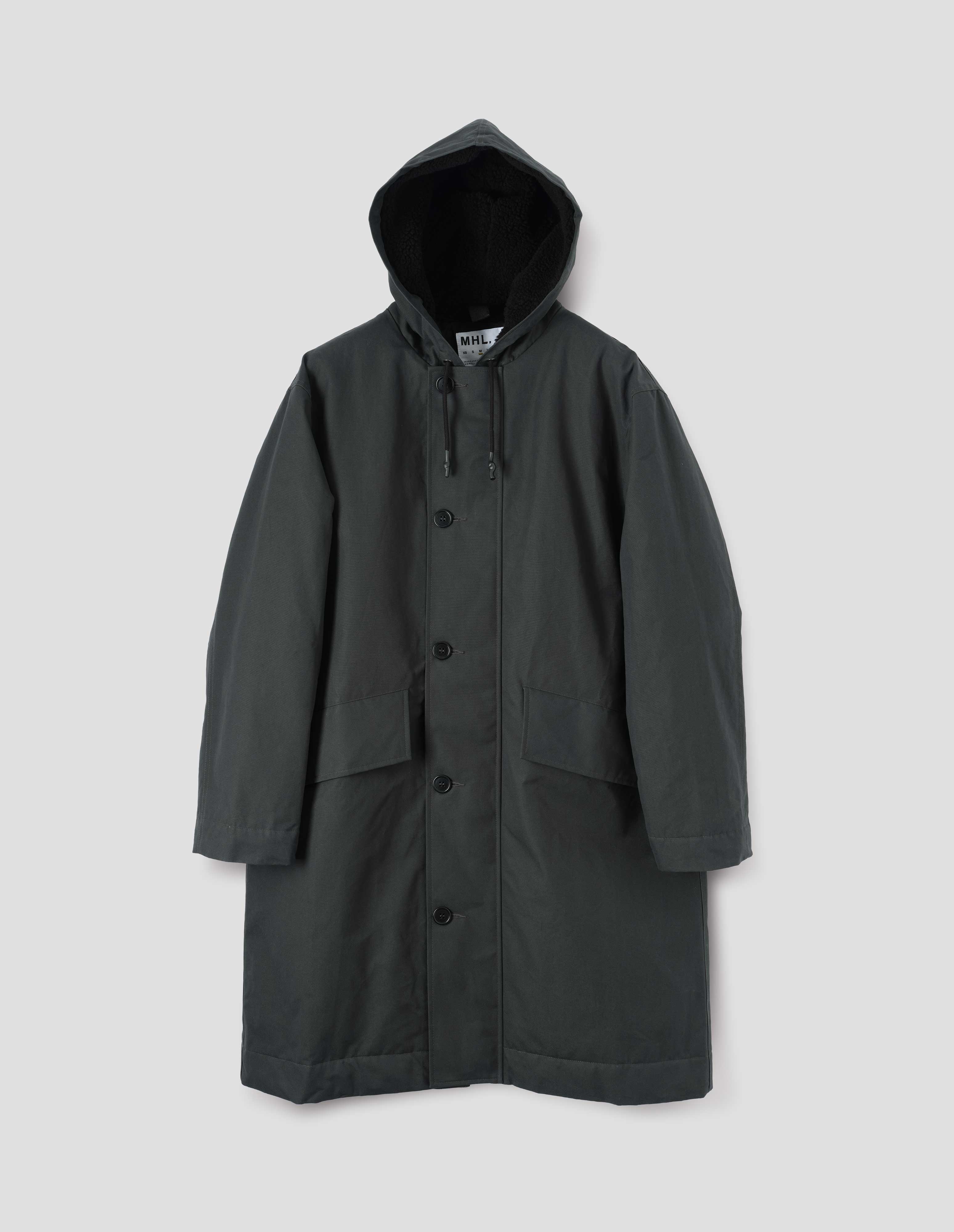 Algae dry cotton canvas Hooded Deck Parka | MHL. by Margaret Howell