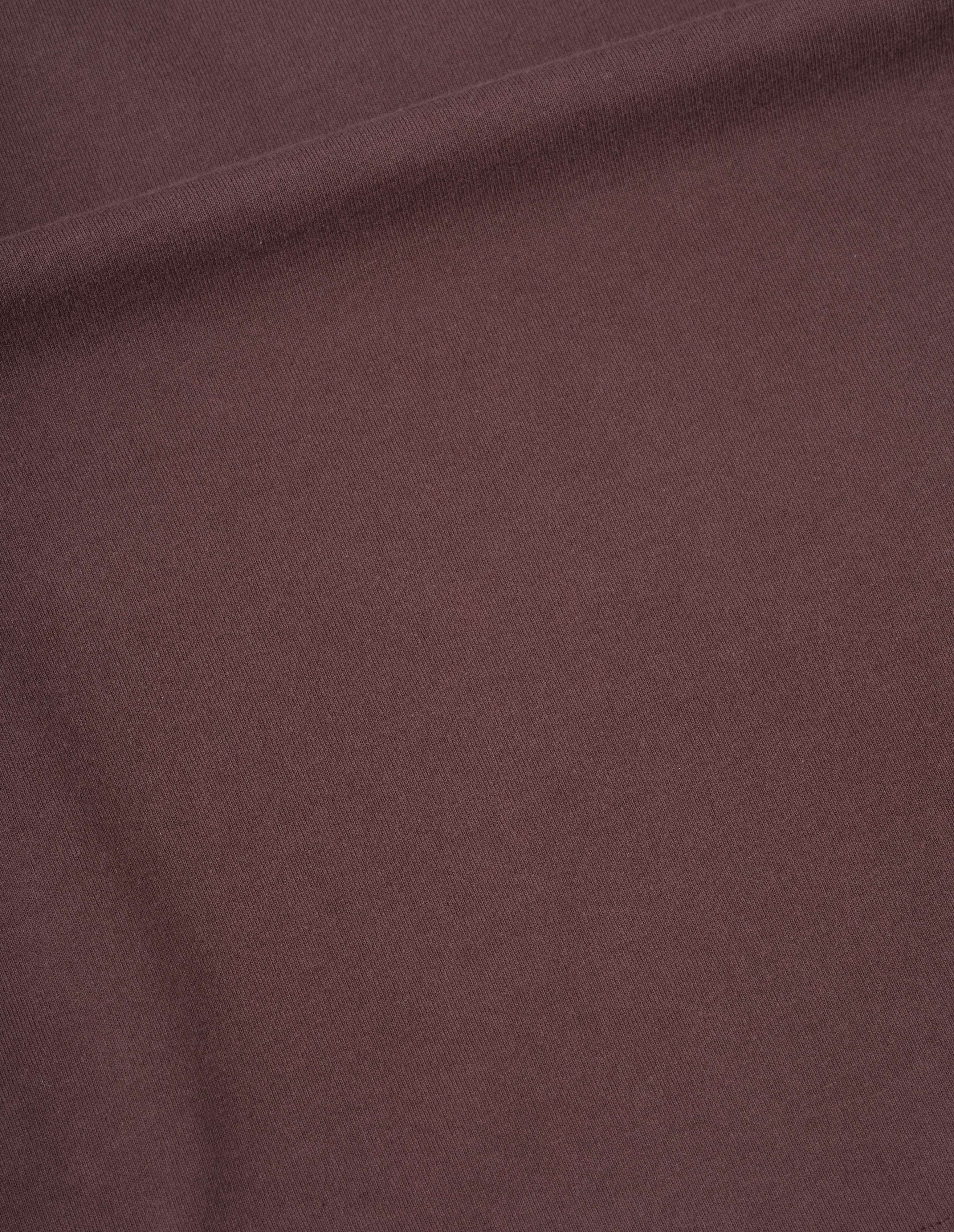 Plum dense cotton jersey Mock Neck T-Shirt | MHL. by Margaret Howell