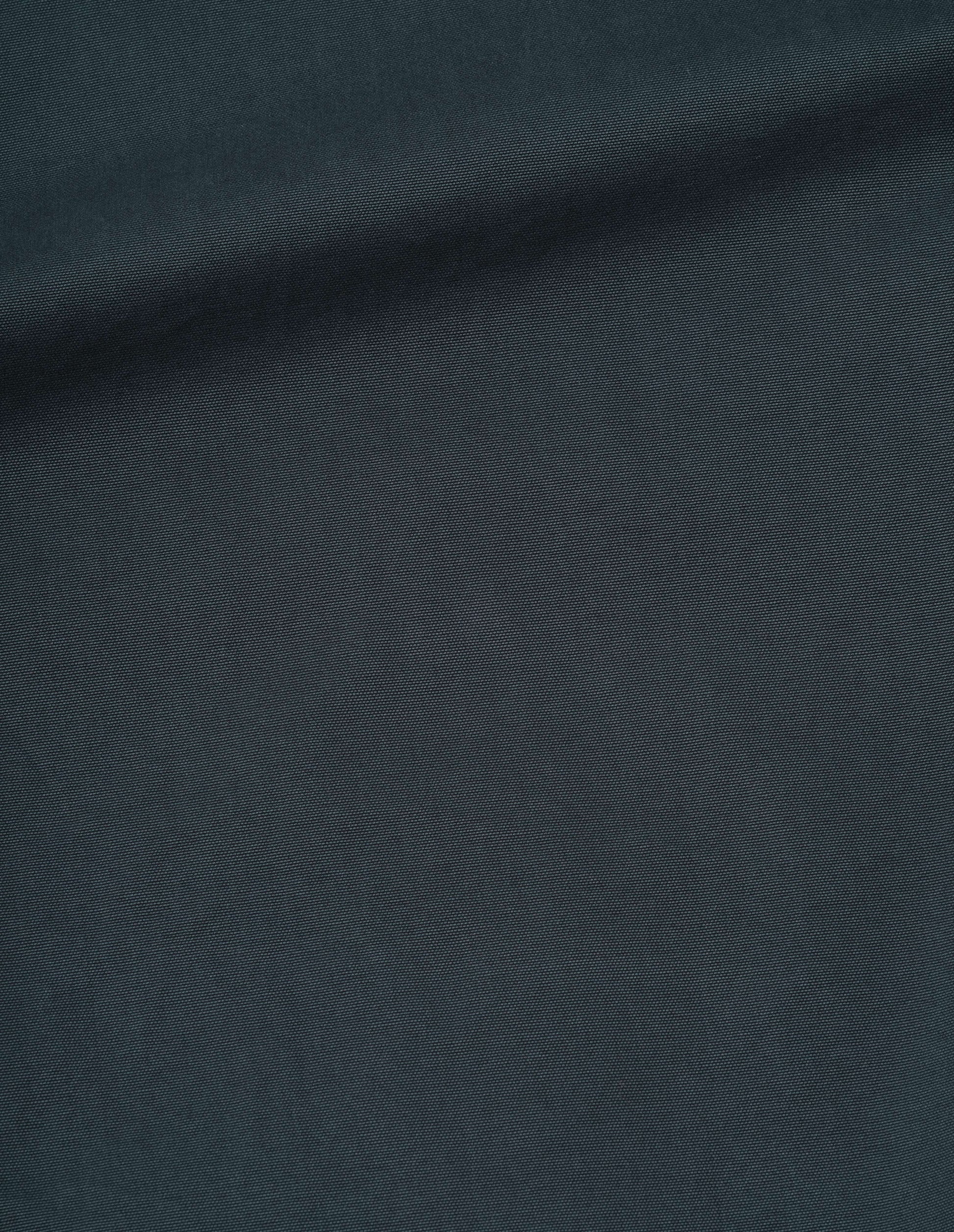 Blue double twisted cotton canvas trousers fabric swatch.