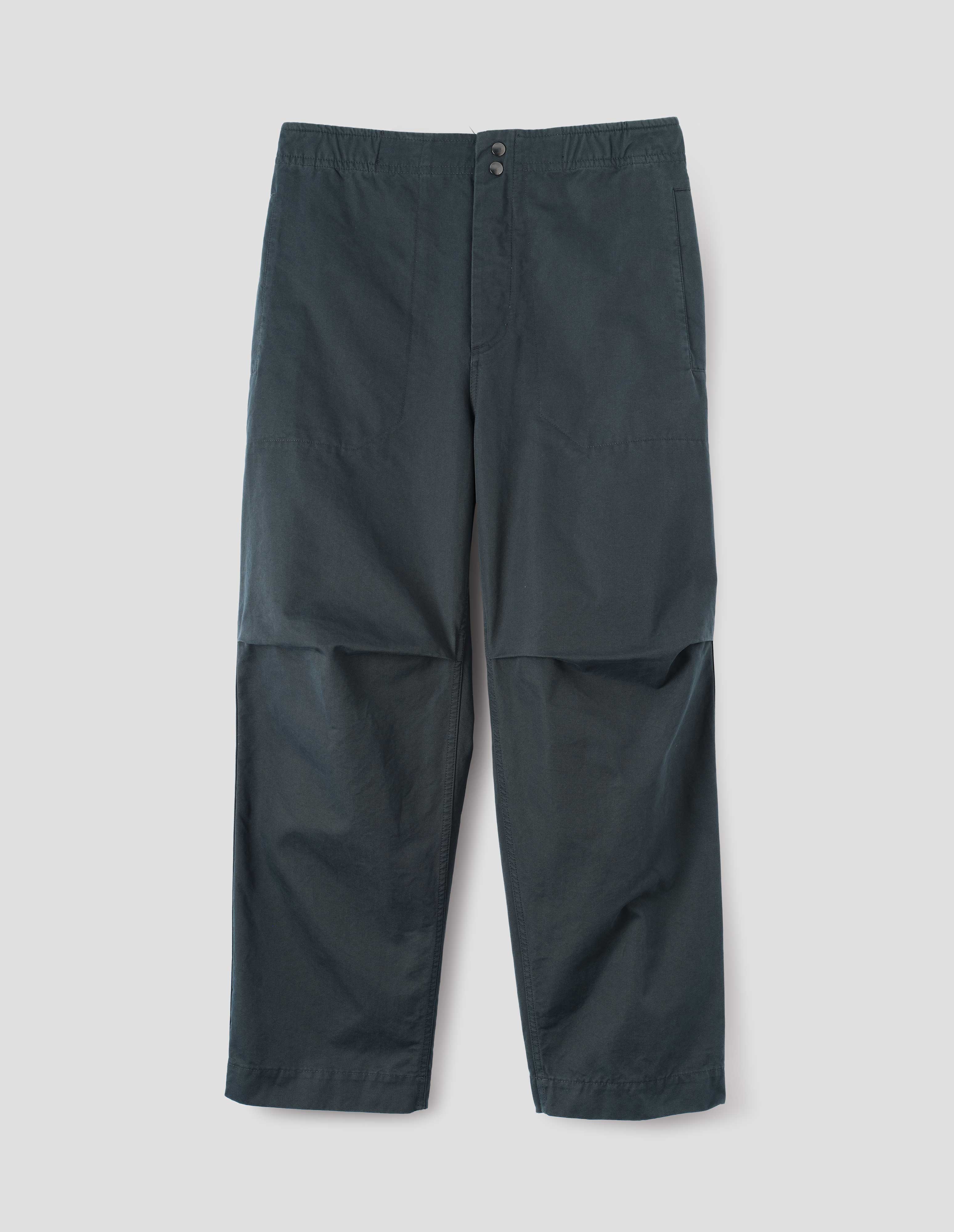 Petrol cotton canvas Press Stud Trousers | MHL. by Margaret Howell