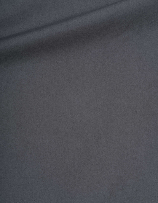 Charcoal grey trousers, compact cotton canvas fabric.