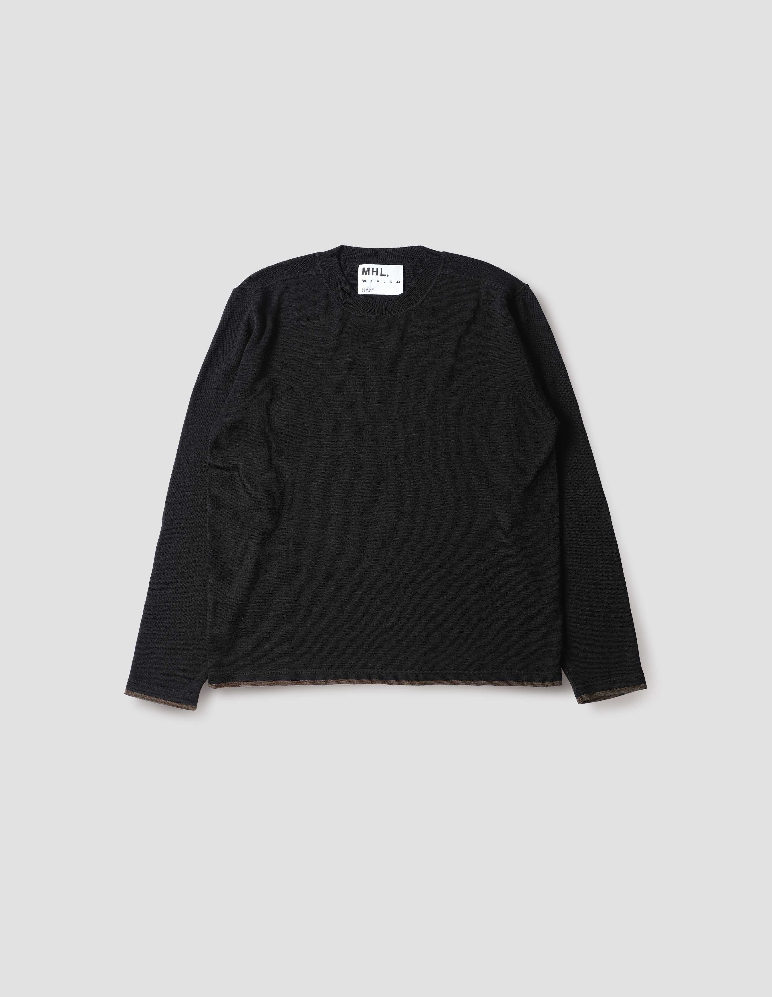 Black merino Tipped Thermal | MHL. by Margaret Howell