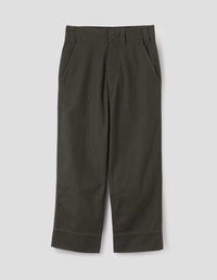 MHL. WIDE WAISTBAND TROUSERS | DRY COTTON GABARDINE | CEDAR