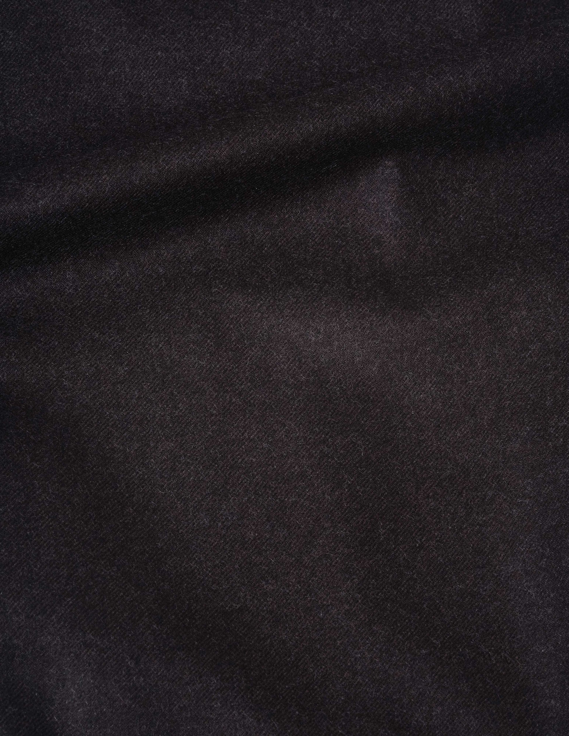 Brown compact yarn dyed wool trousers, fabric swatch.