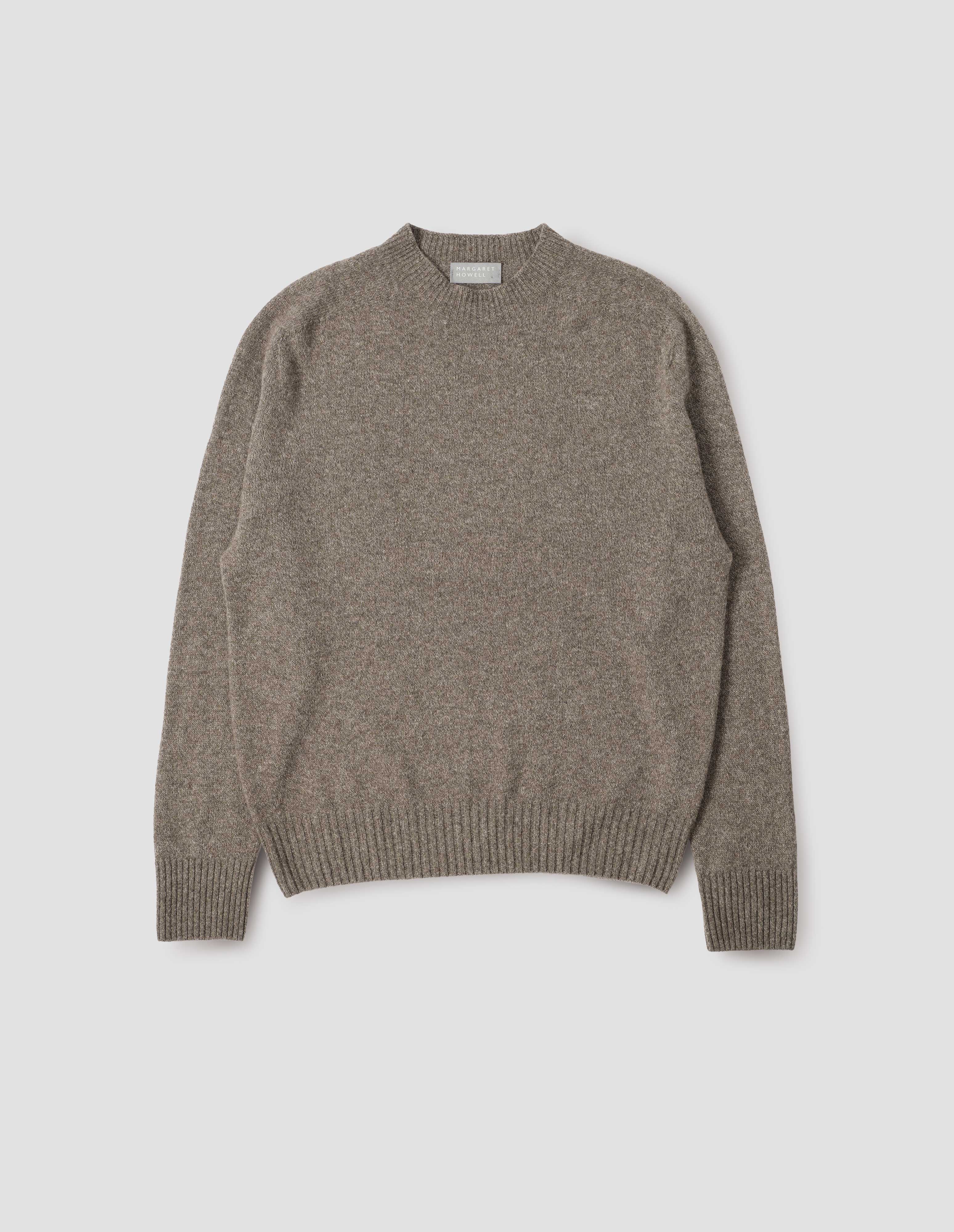Natural twist yak wool cashmere blend Seamless Crew Neck