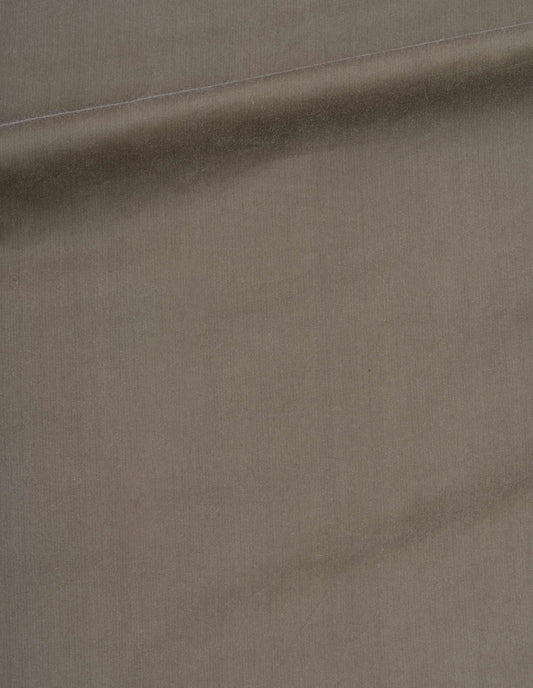 Dark beige waxed cotton parka fabric swatch.