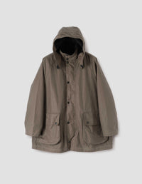 STAND COLLAR PARKA | WAXED COTTON | KELP