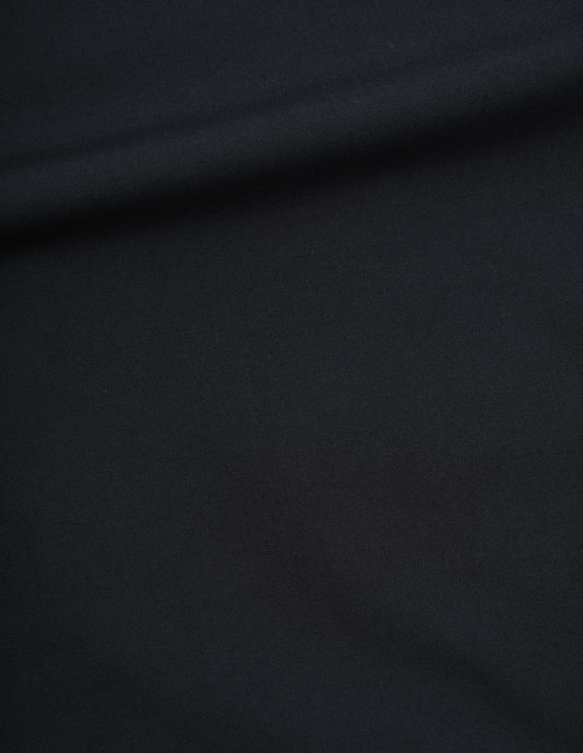 Black wool plainweave trousers, fabric swatch. 