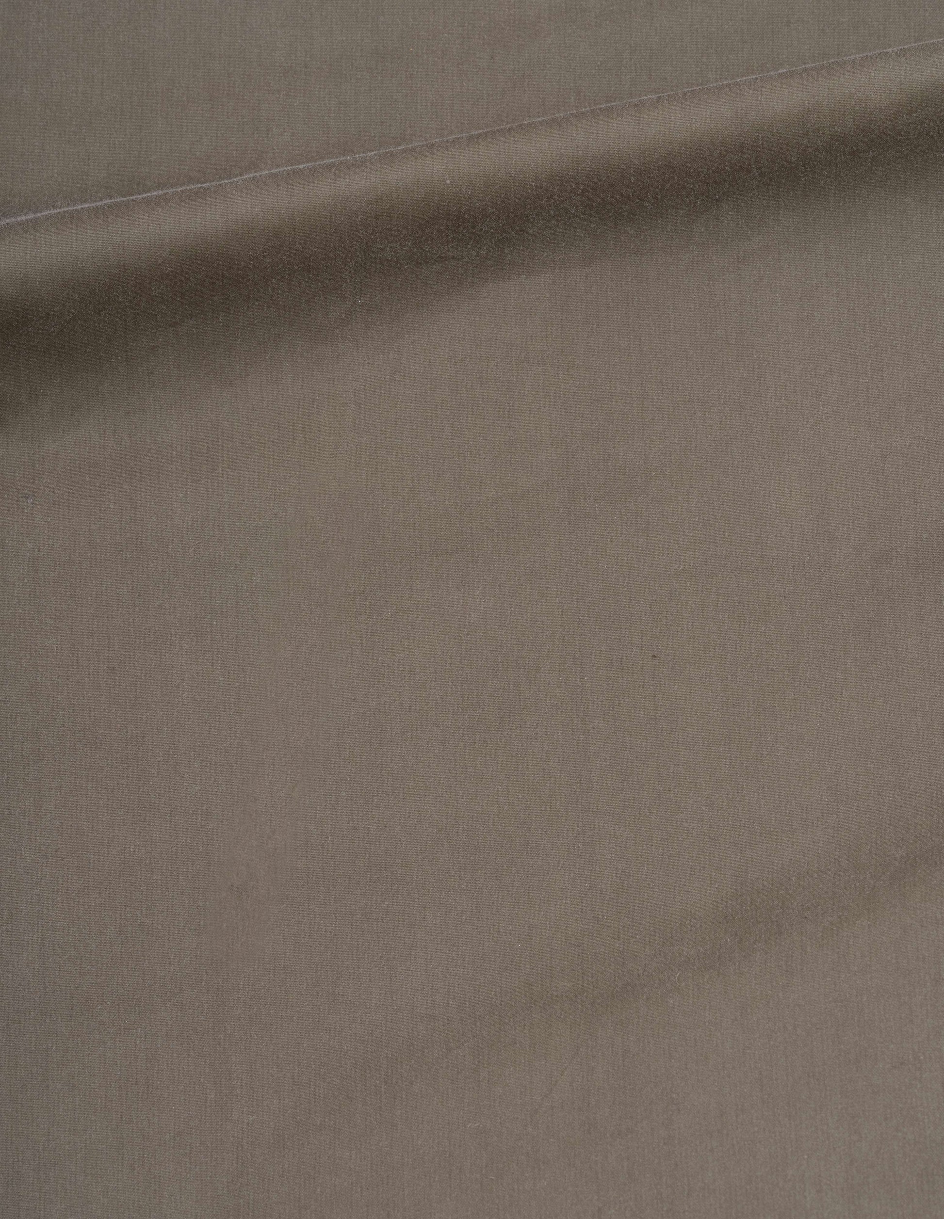 Dark beige waxed cotton jacket fabric swatch.