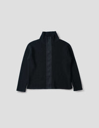 ZIP THROUGH CARDIGAN | DRY WOOL | BLACK