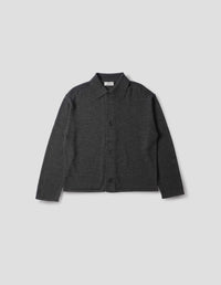 COLLARED CARDIGAN | JAPANESE SPUN MERINO | CHARCOAL