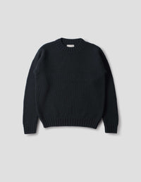 FISHERMANS JUMPER | SOFT WOOL | INK