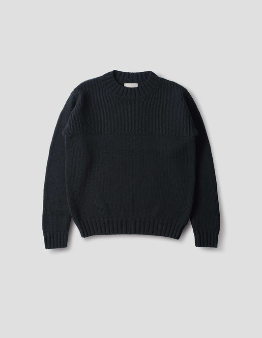 FISHERMANS JUMPER | SOFT WOOL | INK