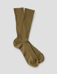 FULL RIB SOCKS | FINE MERINO | OCHRE