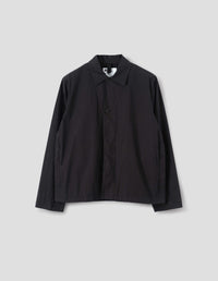 MHL. BOXY OVERSHIRT | CRISP COTTON POPLIN | BLACK