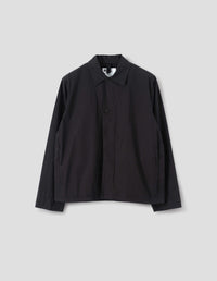 MHL. BOXY OVERSHIRT | CRISP COTTON POPLIN | BLACK