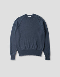 MHL. CREW NECK JUMPER | VIRGIN WOOL | UNIFORM BLUE