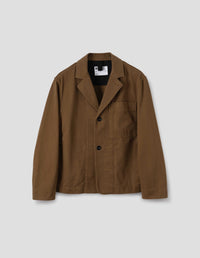 MHL. MINIMAL BLAZER | RAISED COTTON DRILL | TOBACCO