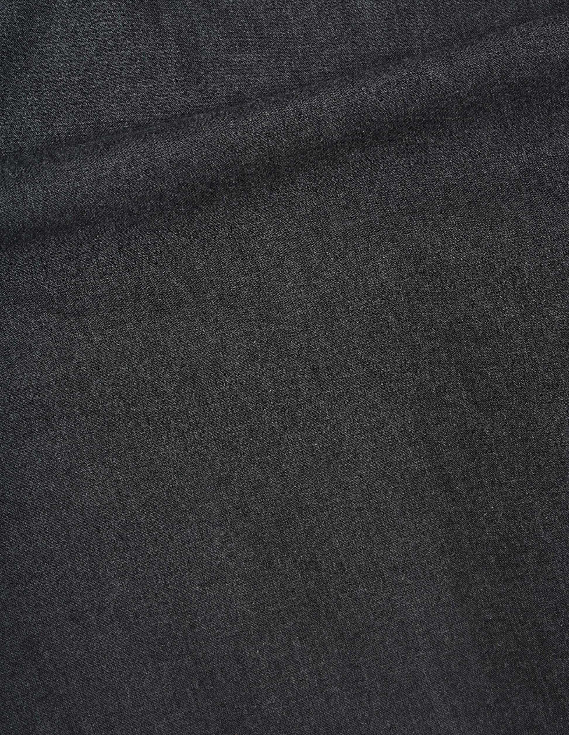 Dark grey cotton chambray shirt, fabric swatch.