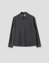 MHL. OVERALL SHIRT | JAPANESE MELANGE COTTON CHAMBRAY | CHARCOAL