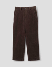 MHL. SIMPLE TROUSERS | 8 WALE COTTON CORDUROY | CHESTNUT