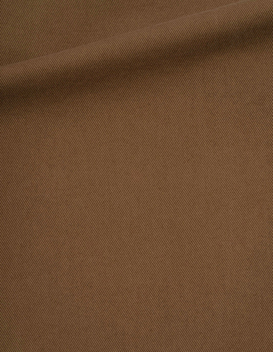 MHL. SIMPLE TROUSERS | RAISED COTTON DRILL | TOBACCO