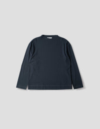 MHL. SMOCK NECK T SHIRT | LIGHT COTTON JERSEY | INK