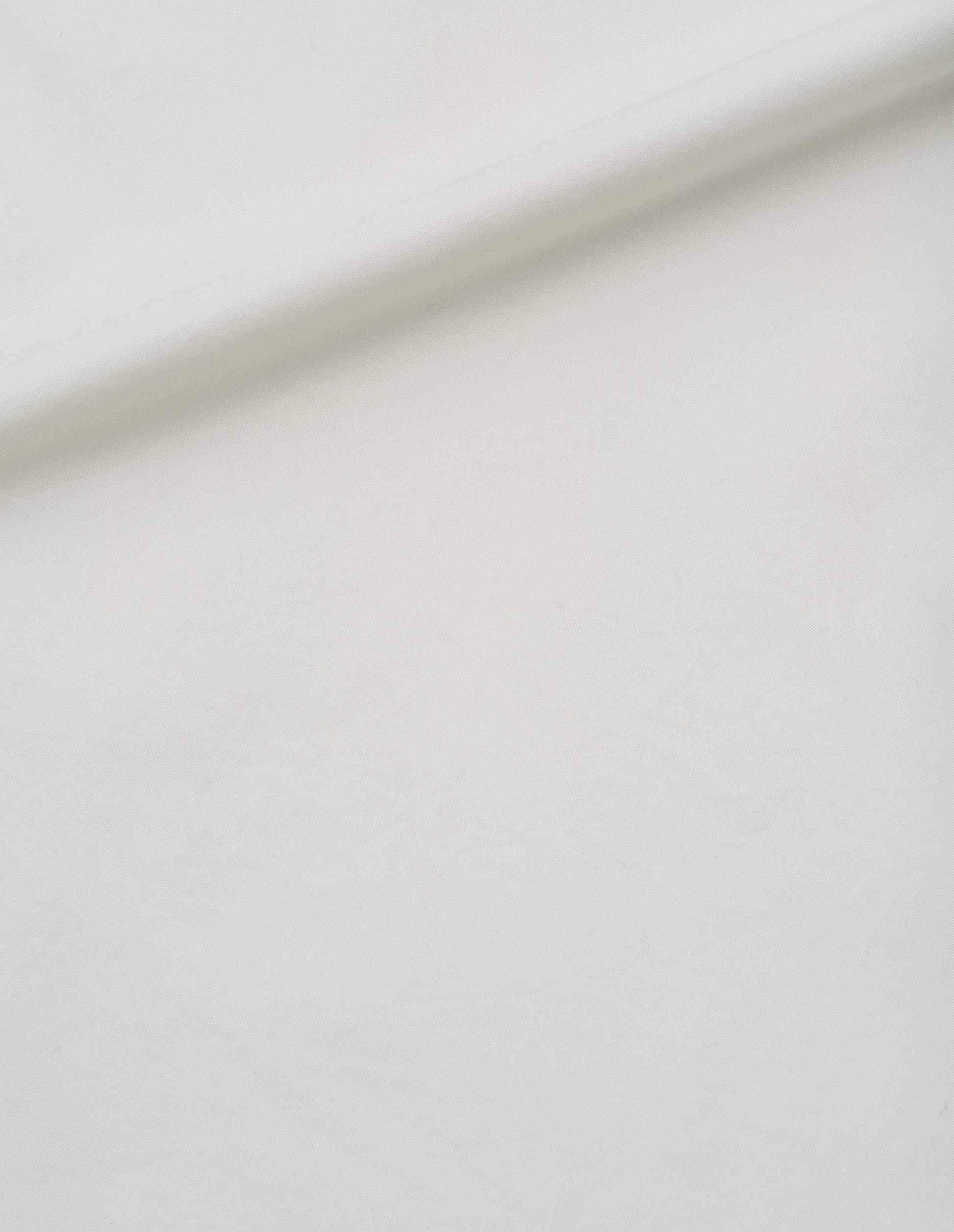 Off white soft dense cotton stitch pleat trousers, fabric swatch.