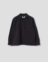 MHL. STITCH POCKET OVERSHIRT | SOFT COTTON TWILL | BLACK