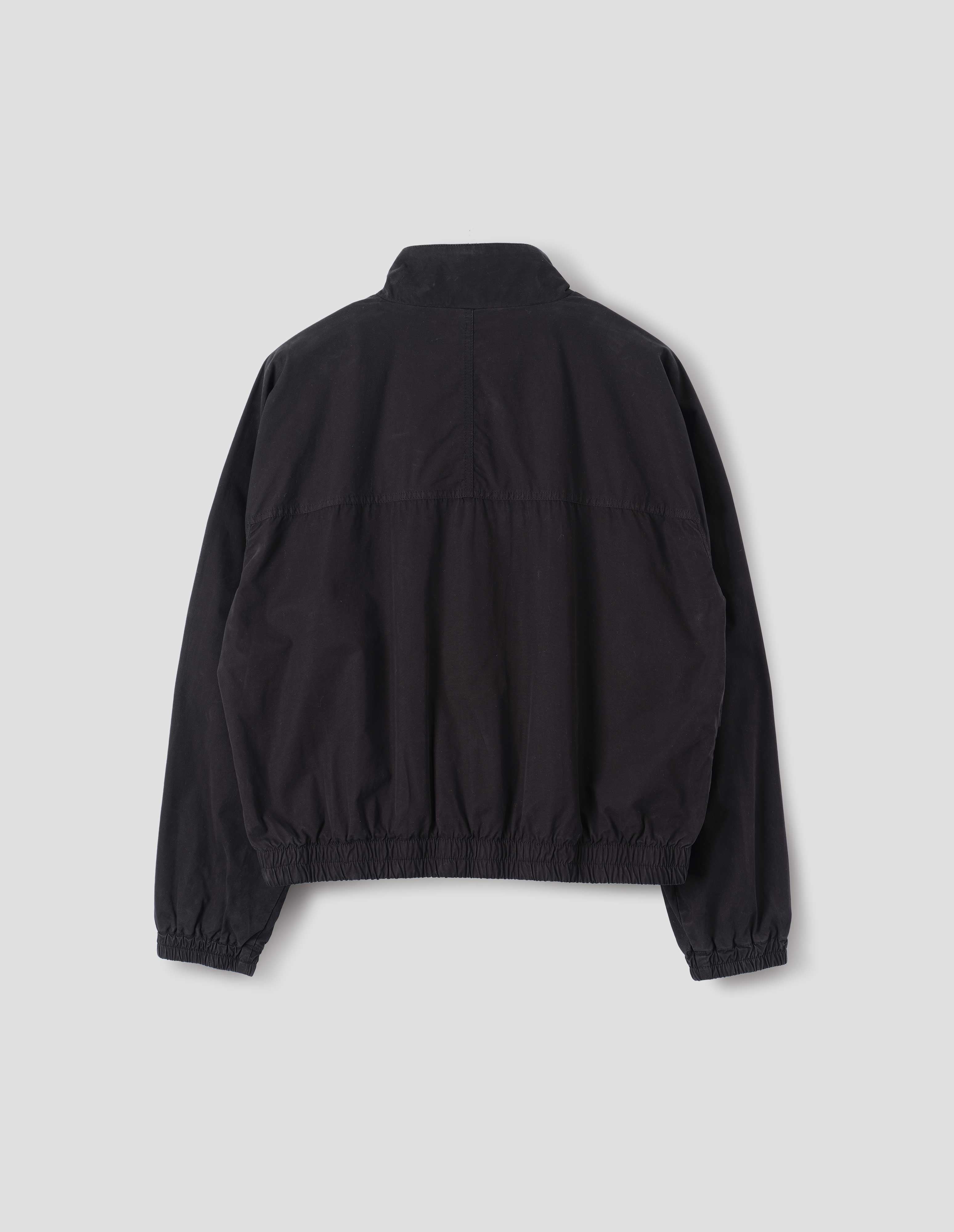Black crisp cotton poplin Track Jacket | MHL. by Margaret Howell