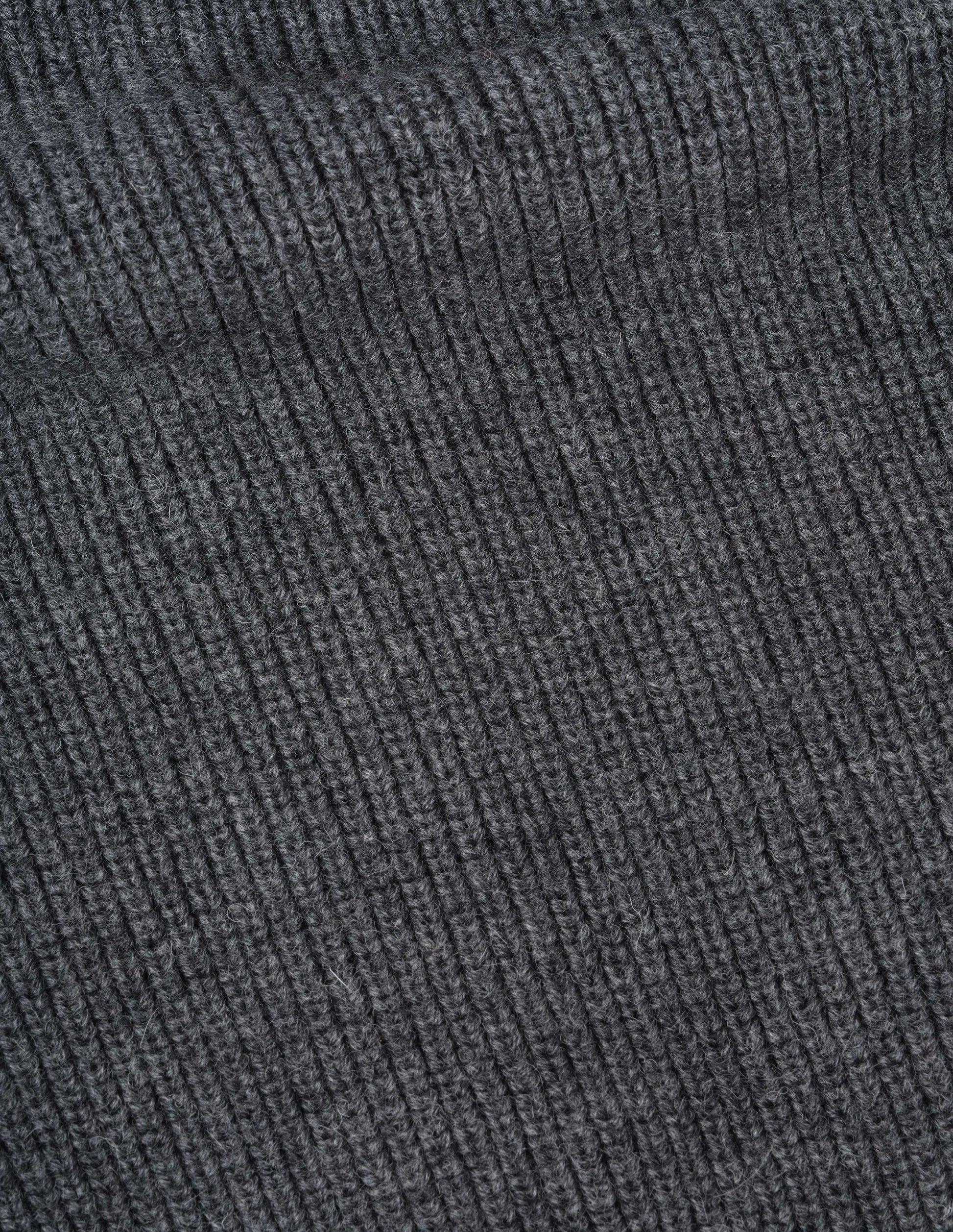 Grey knitted dry merino wool gilet, fabric swatch.