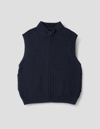 MHL. ZIP GILET | DRY MERINO | NAVY