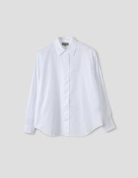 MINIMAL DRESS SHIRT | PLAIN POPLIN | WHITE