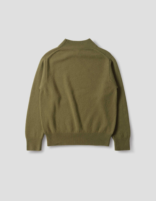 MOCK NECK JUMPER | GEELONG | OLIVE