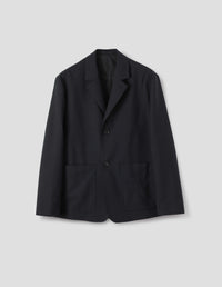 PATCH POCKET BLAZER | DRY WOOL PLAINWEAVE | BLACK