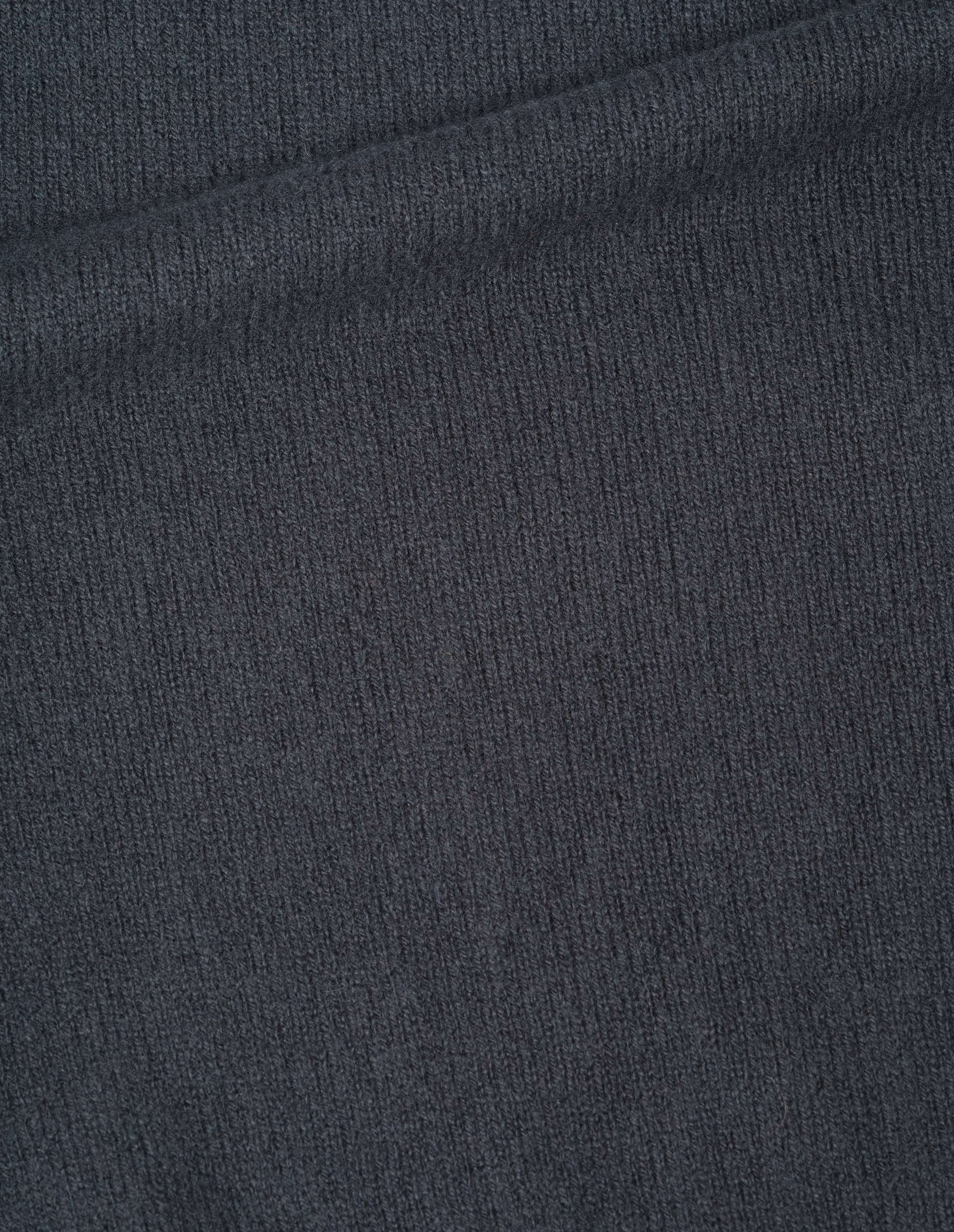 Dark grey merino cashmere jumper fabric swatch. 