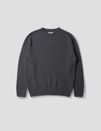 SEAMLESS CREW NECK JUMPER | MERINO CASHMERE | ASPHALT